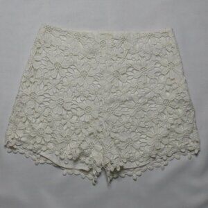 4/$14 HOLLISTER juniors HIGH-RISE white LACE shorts CLUB boho FLORAL SIZE 3
